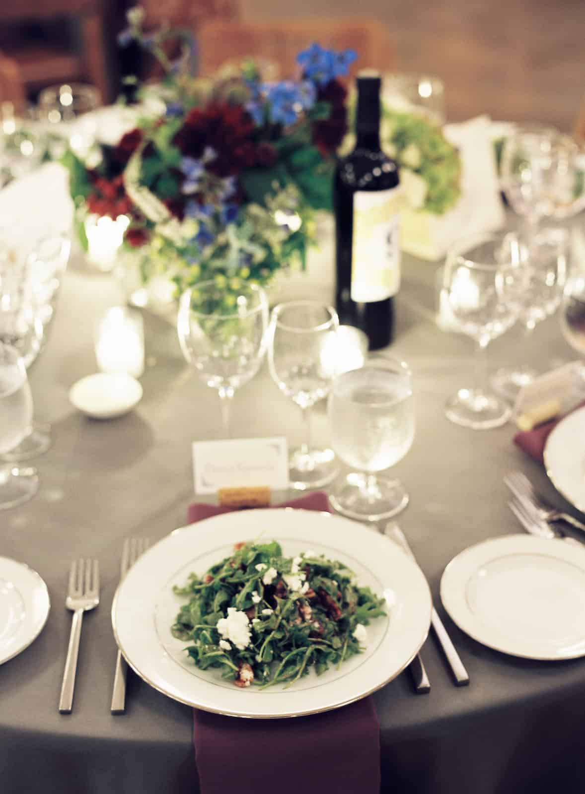 Salad and table setting