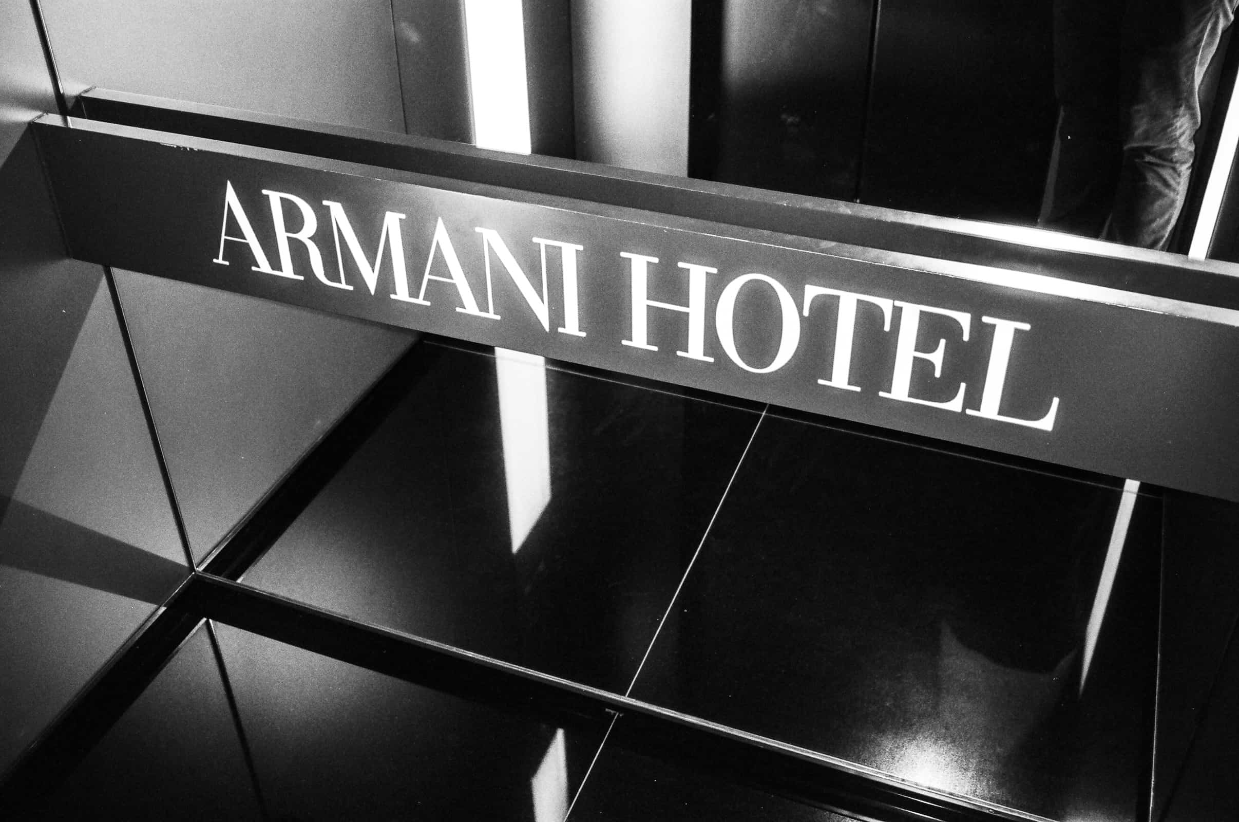 Armani Hotel sign