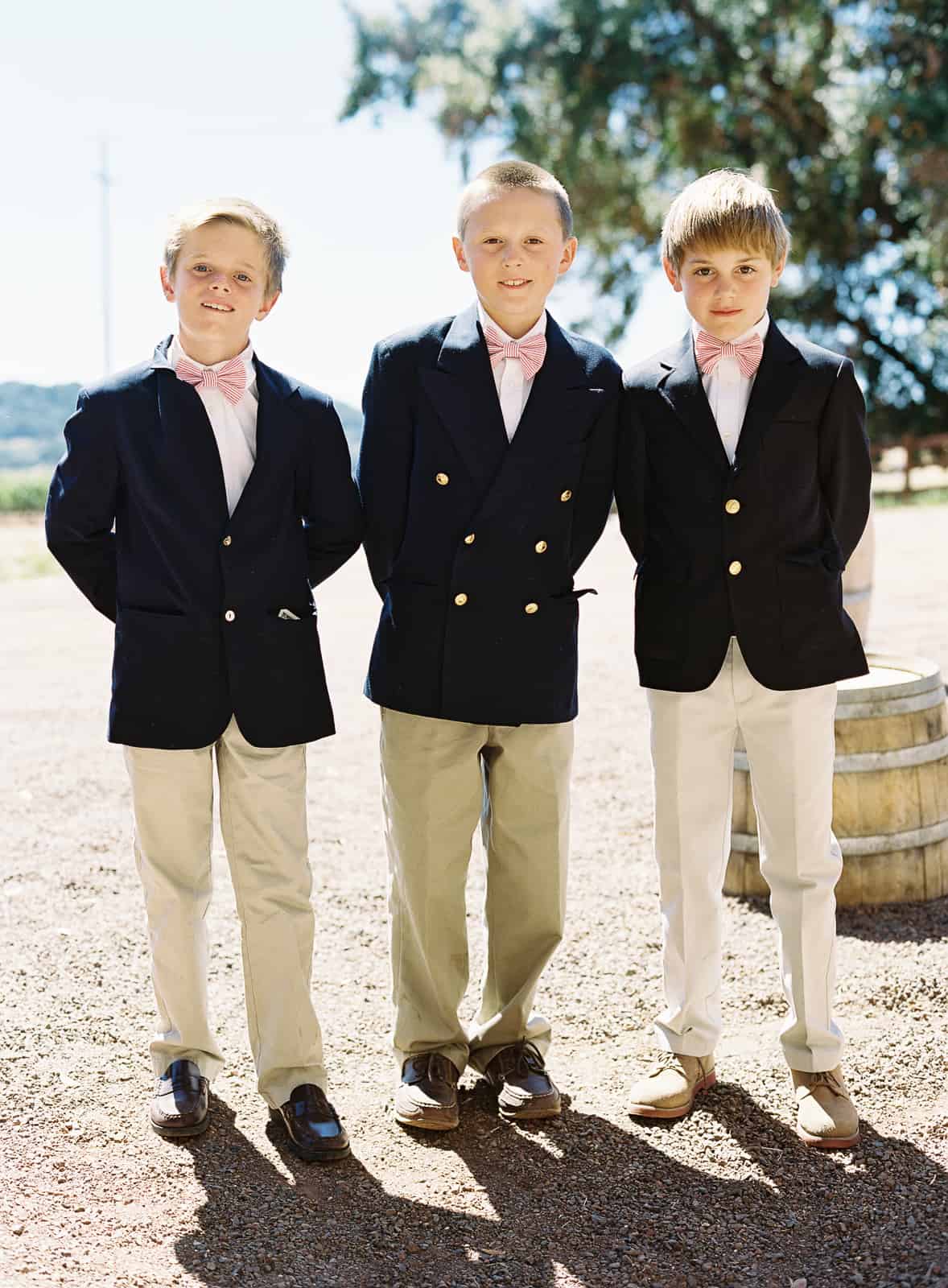 junior ushers pink bow ties