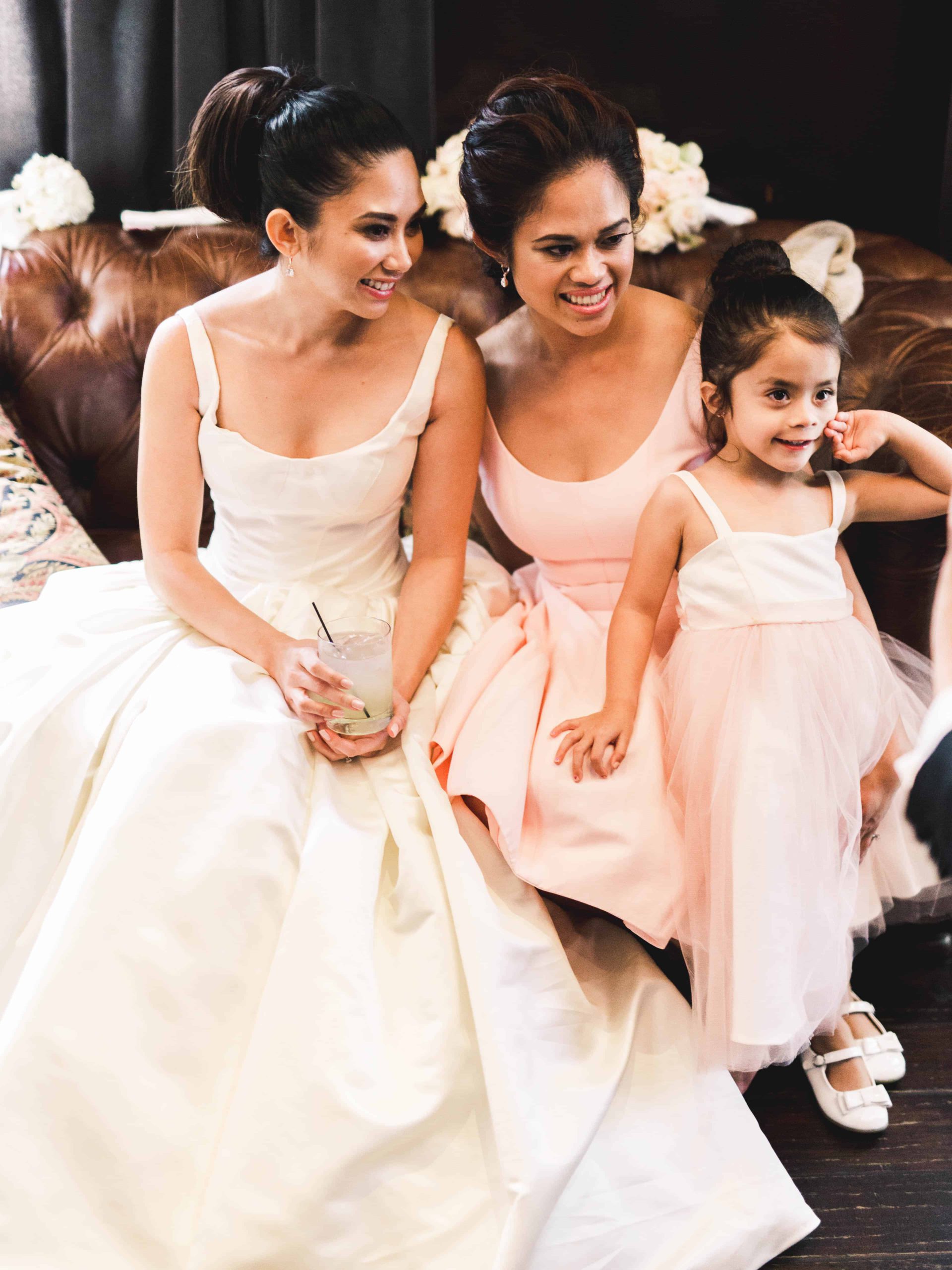 bride with family