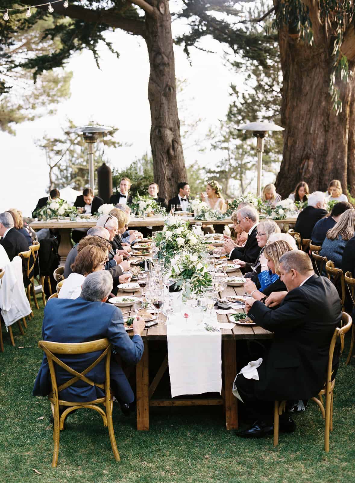 guests enjoying their dinner