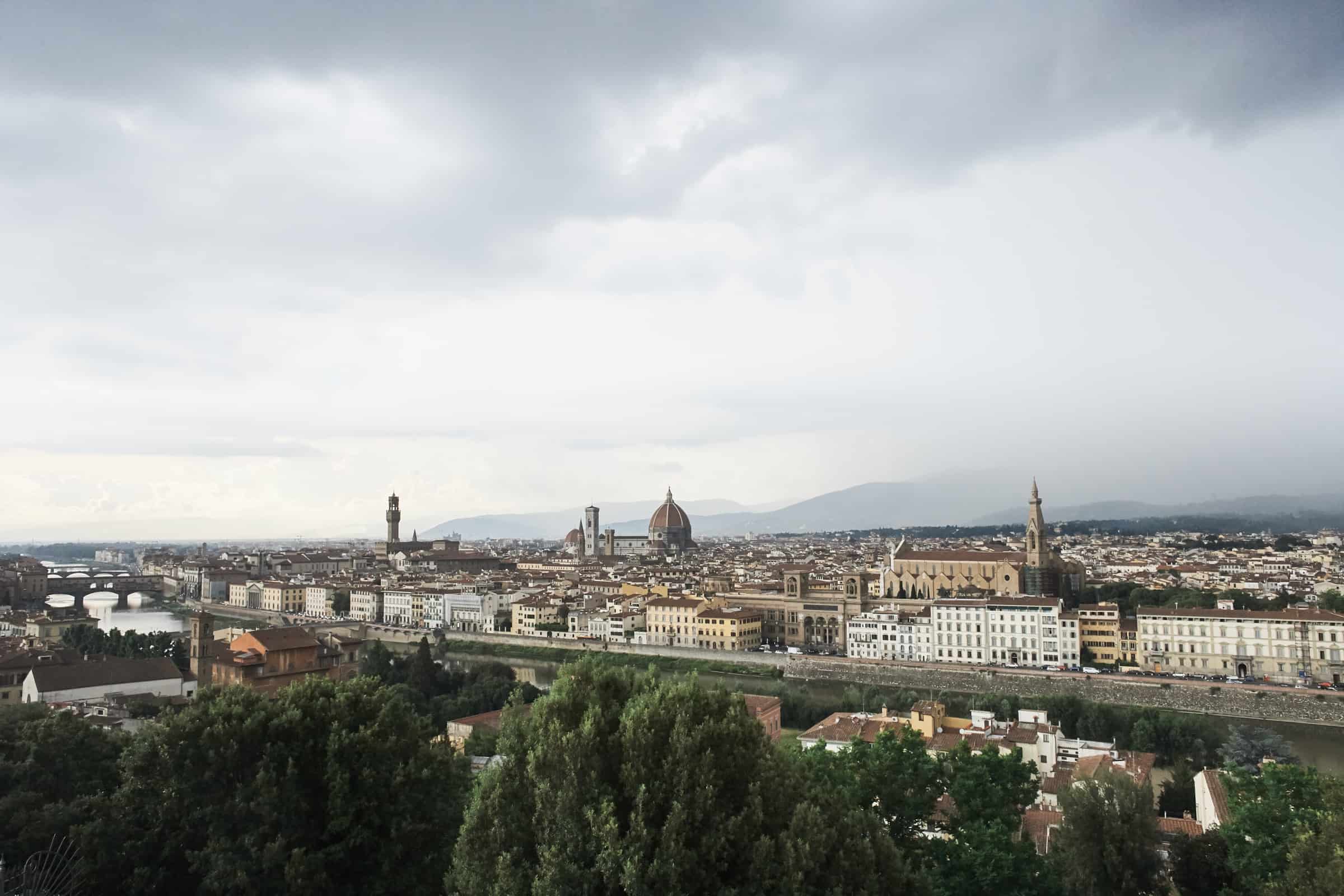 scenic view of Florence italy
