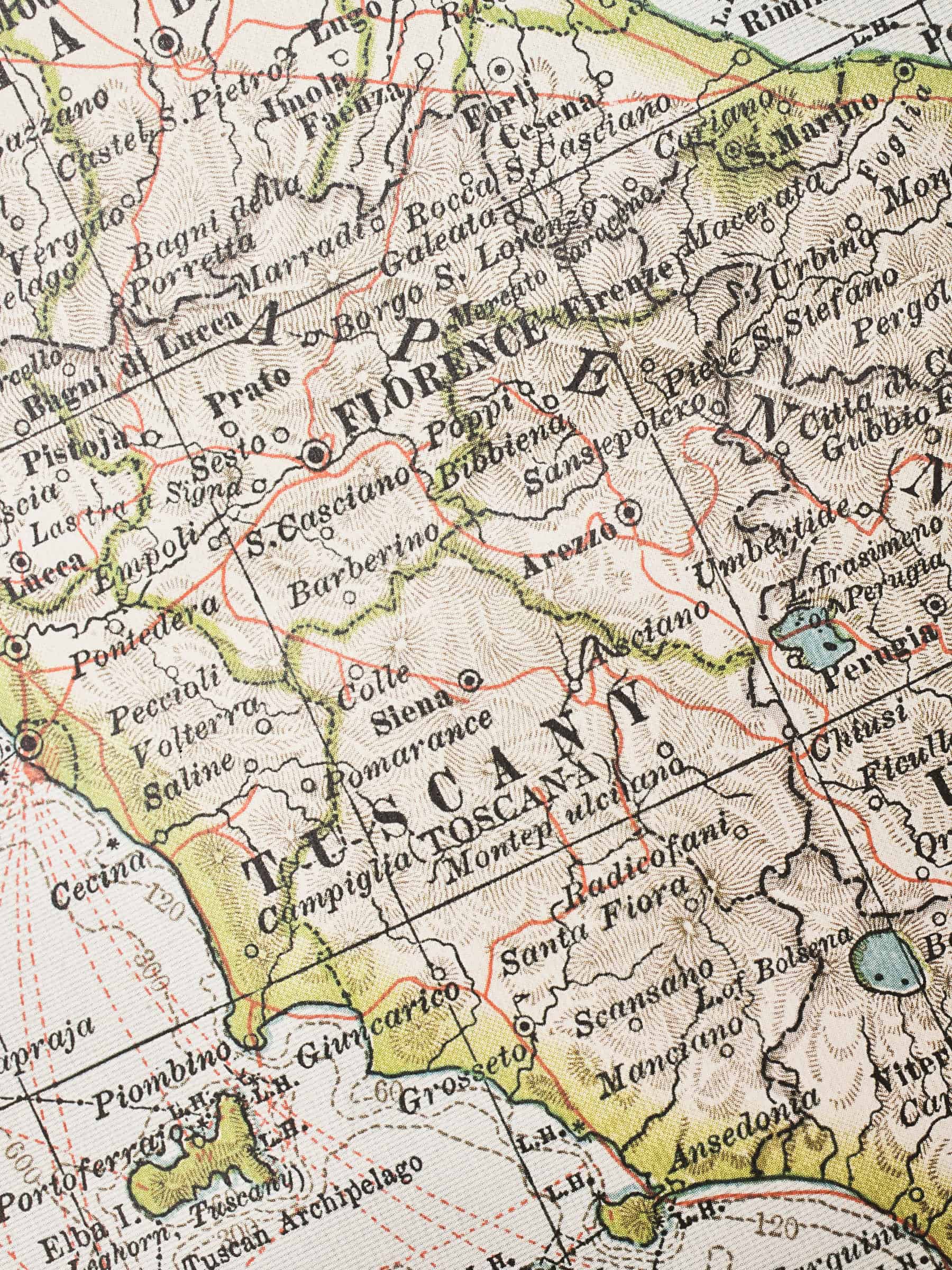 map of Tuscany
