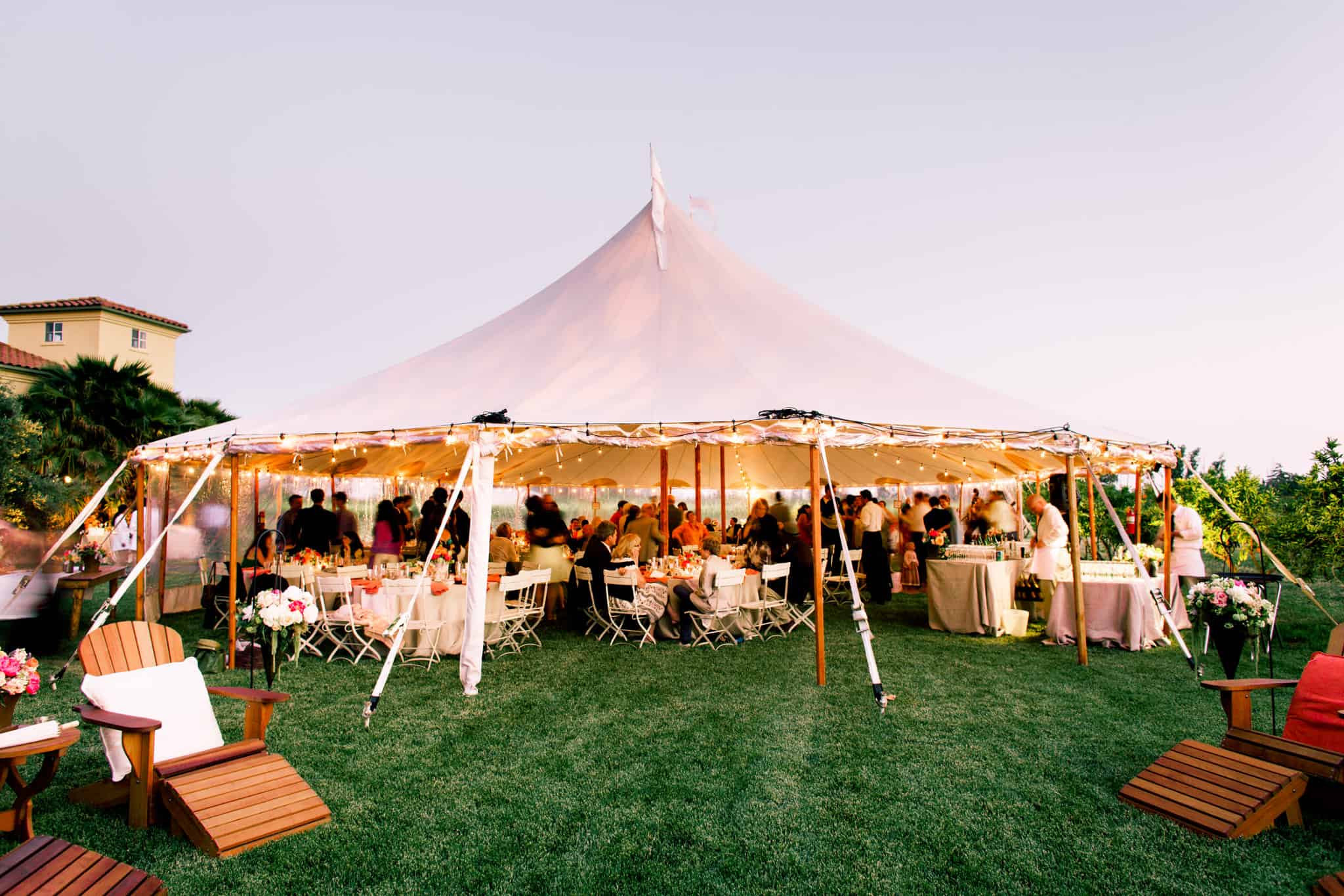 circus tent wedding reception